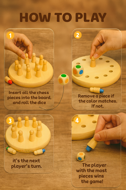 Wooden Memory Match Stick Chess Game(Small)