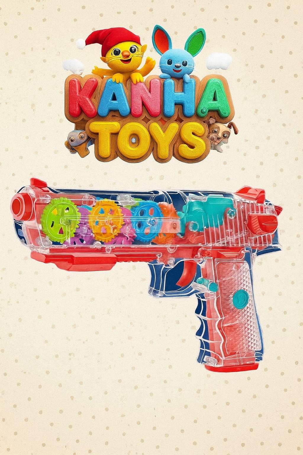 Concept Musical Transparent Glow Gear Gun