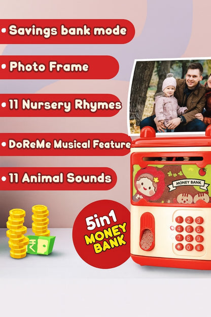 5-in-1 Piggy Bank for Kids
