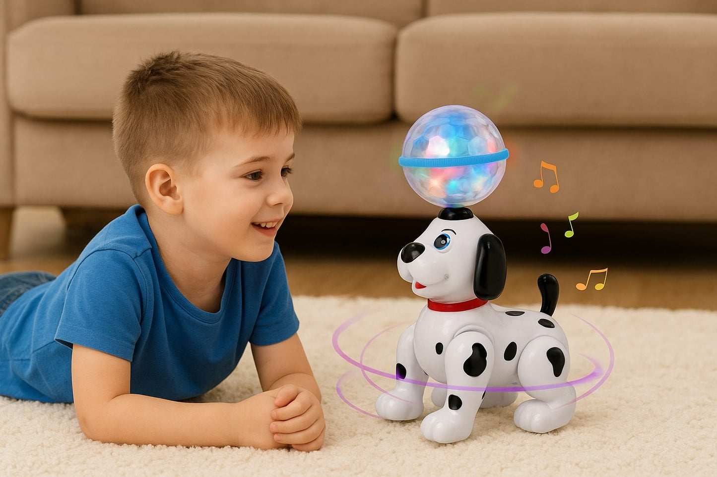 Dancing Dog with Music Flashing Lights