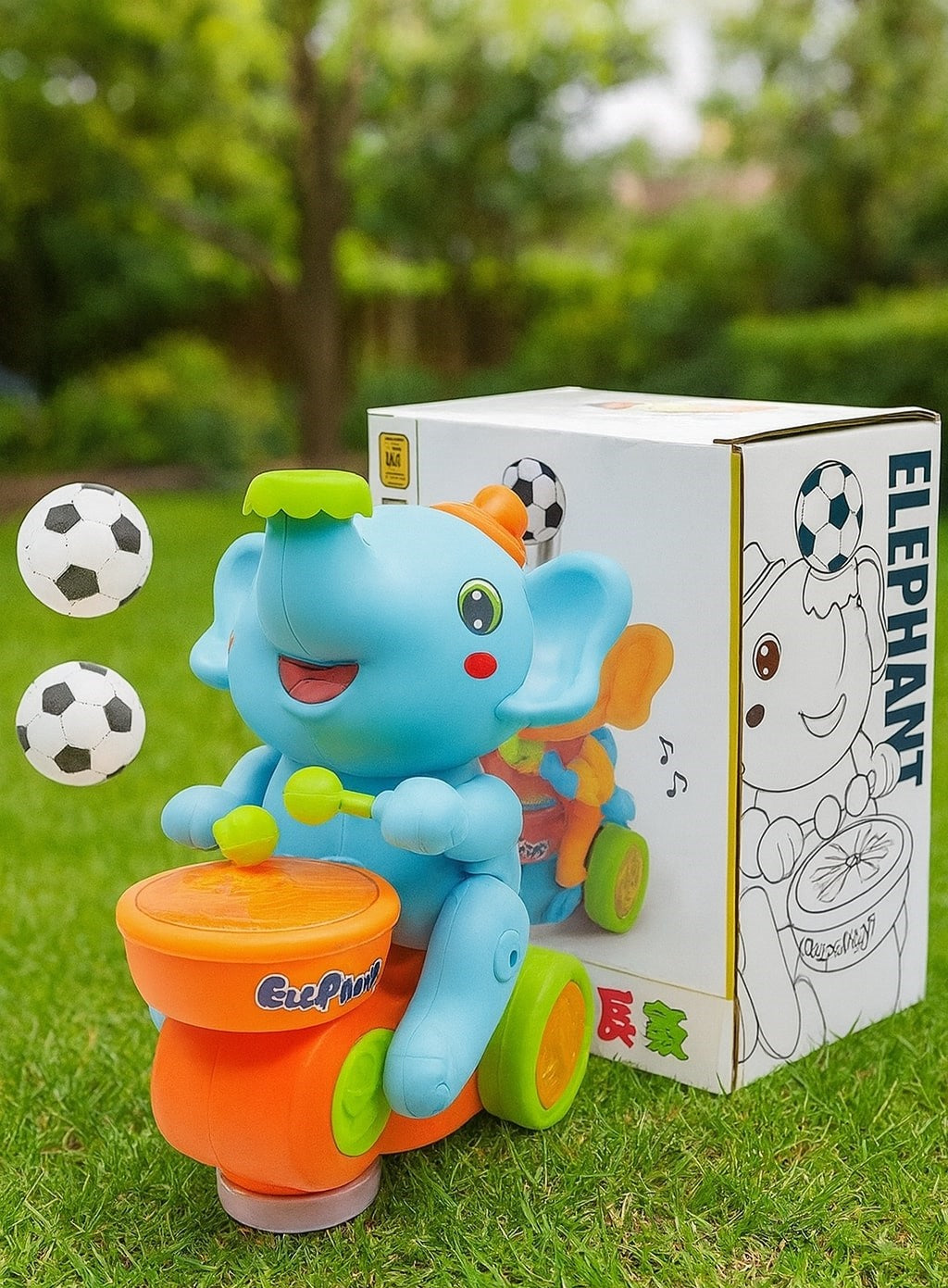 Musical Walking Elephant Drummer Toy