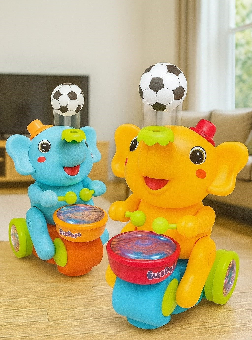 Musical Walking Elephant Drummer Toy