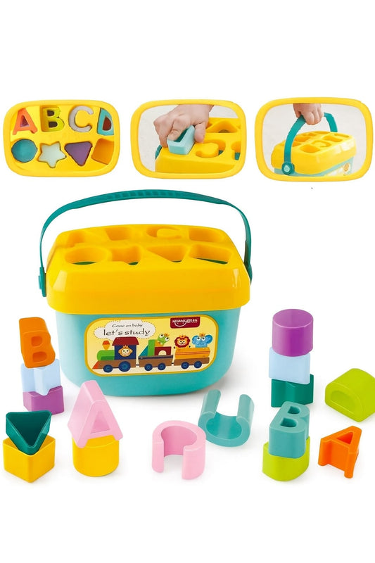 ABCD Learning Shape Alphabets Storage Bucket Toys