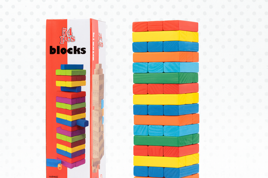 Zenga Wooden Building Blocks Puzzle Game (Multi Color)