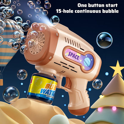 New electric bubble machine shooting gun toy
