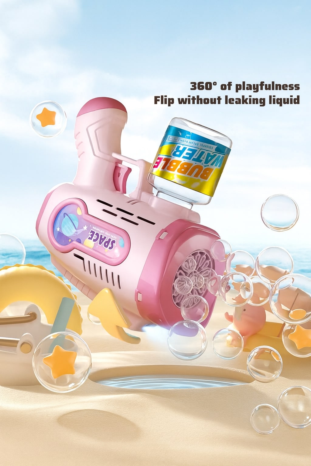 New electric bubble machine shooting gun toy