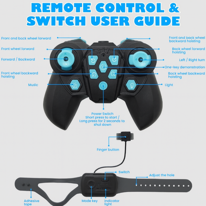 Remote Control Robot Dog Toy 8WD Gesture