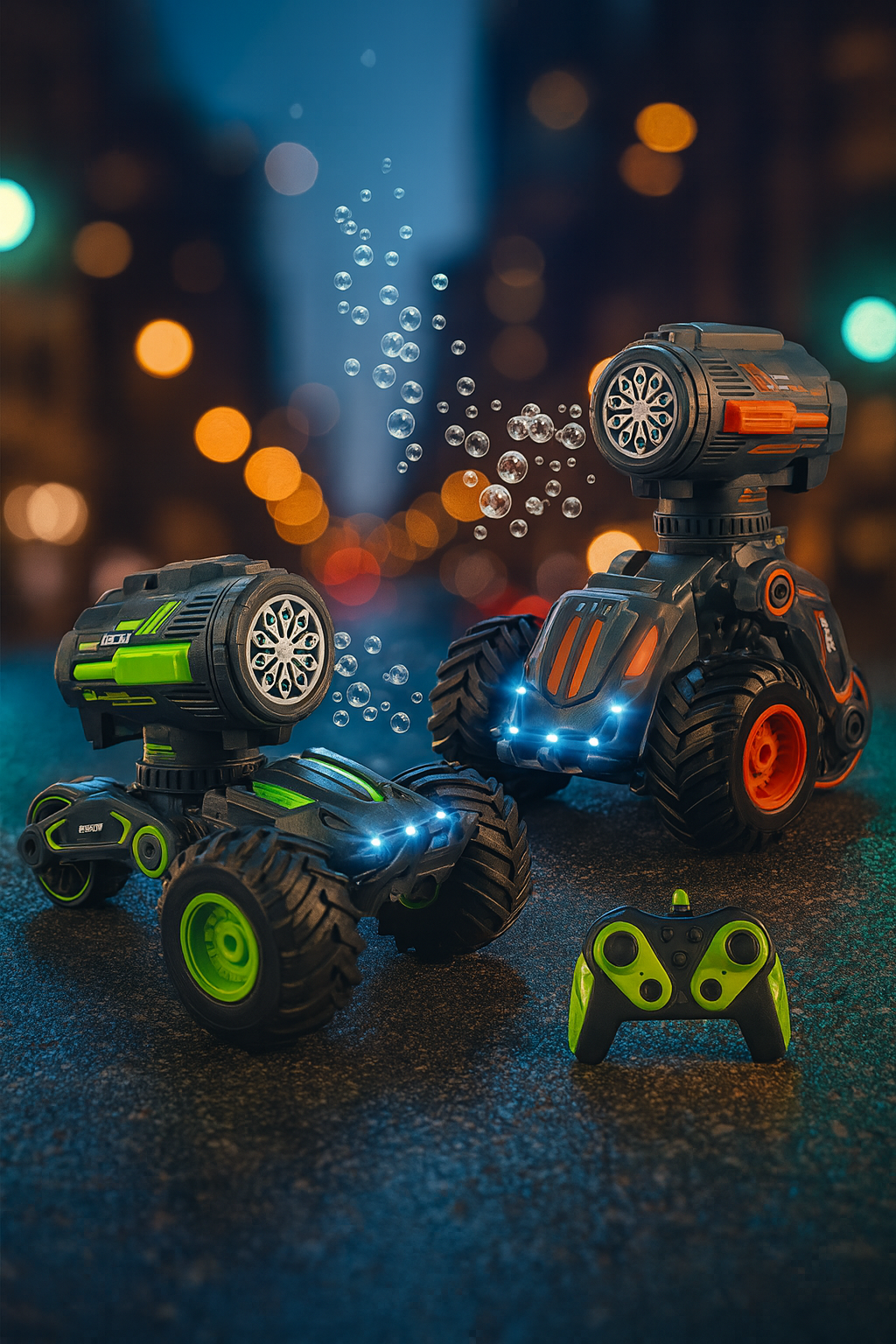 3 Wheel Stunt Bubble Making car