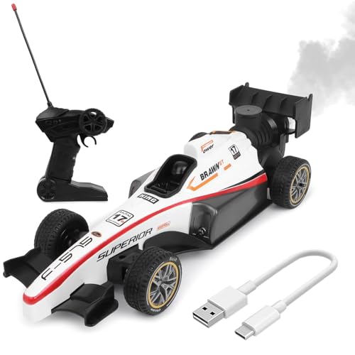 RC Car Remote Control Car |Smoke Spray Remote Car for Kids 5+ Years | Scale 1:14 Big Formula Car Toys for Boys with Light and Flame (Multicolor, Pack of 1)|B0FLXKFC4B
