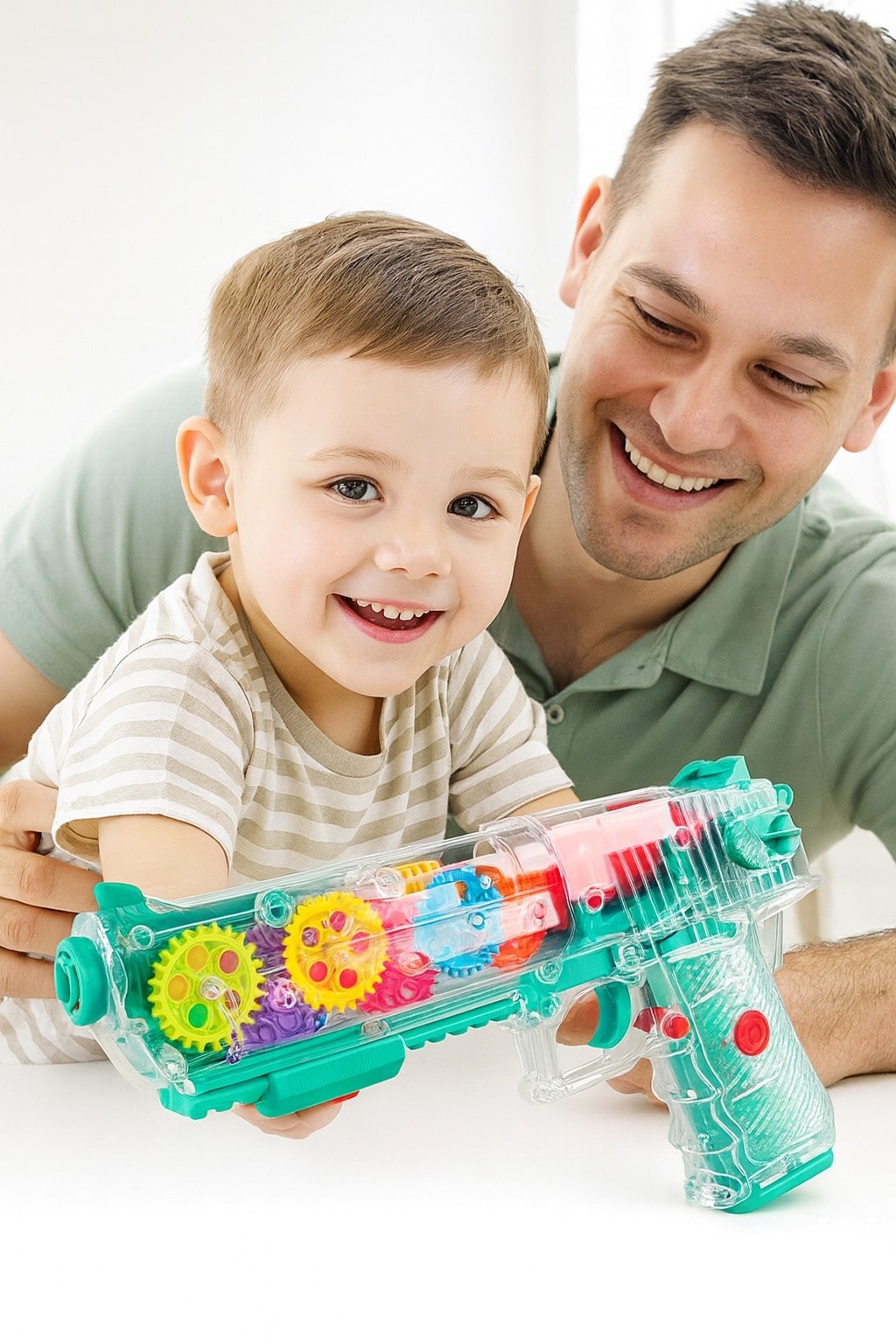 Concept Musical Transparent Glow Gear Gun