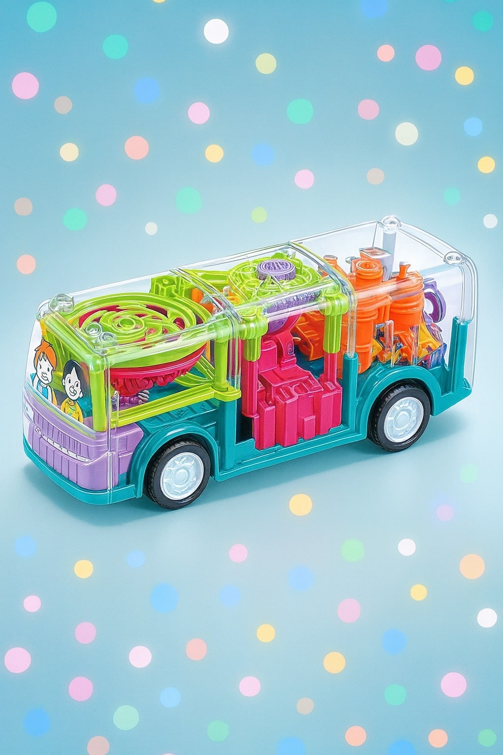 Concept Transparent 3D Gear Simulation Bus Car