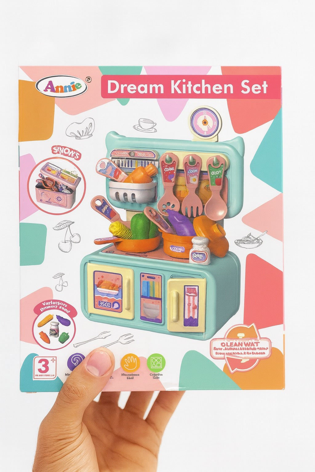 Girls Pretend Kitchen Set with Lights and Sounds