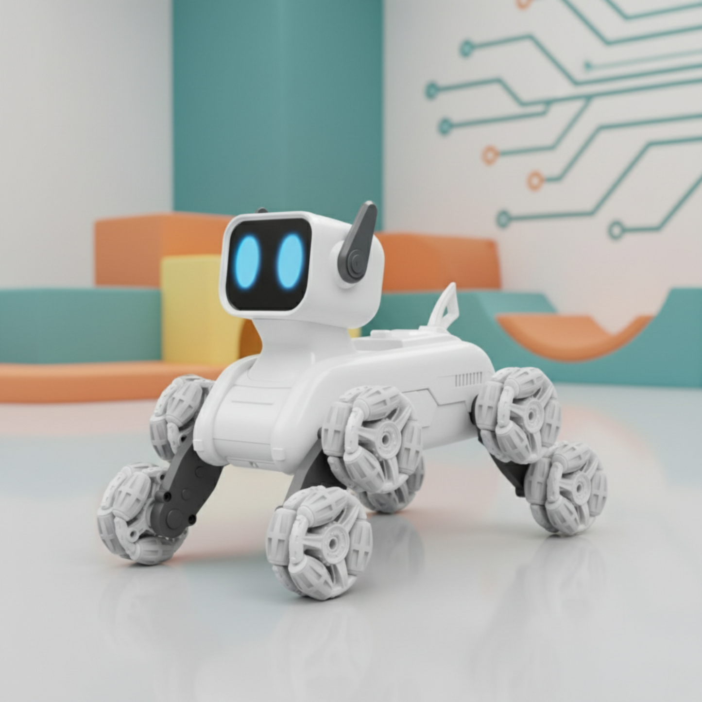 Remote Control Robot Dog Toy in modern setting