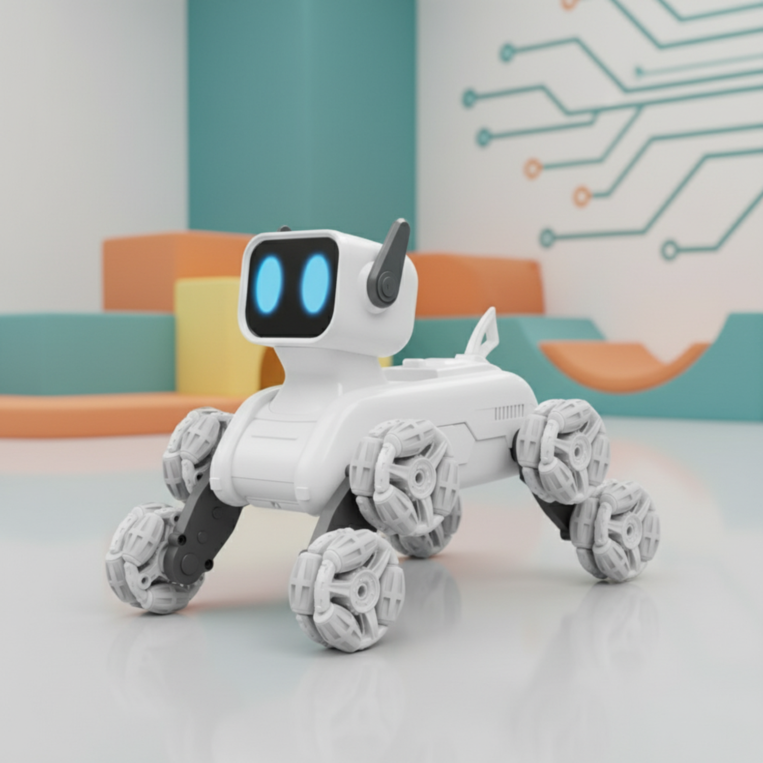 Remote Control Robot Dog Toy in modern setting